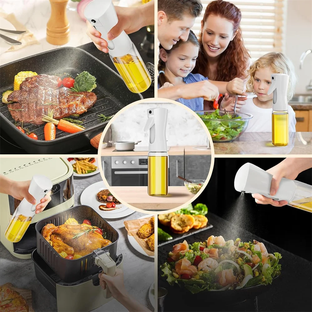 Olive Oil Spray Bottle – Reusable Food-Grade Oil & Vinegar Dispenser for Cooking and Kitchen Use