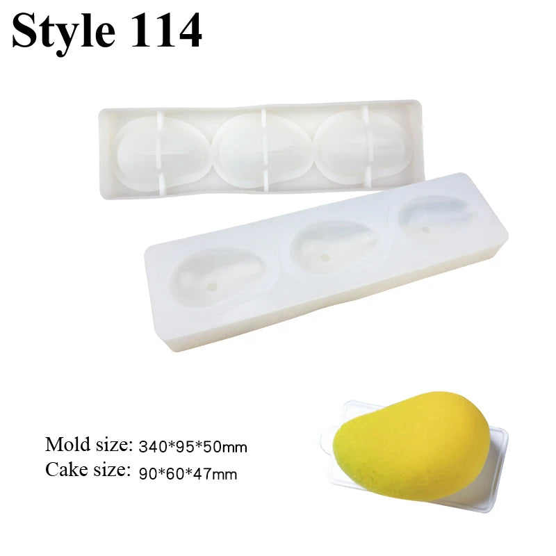 3D Mango Design Silicone Mousse & Cake Mold – French Fruit Dessert Bakeware, Chocolate Baking Tool
