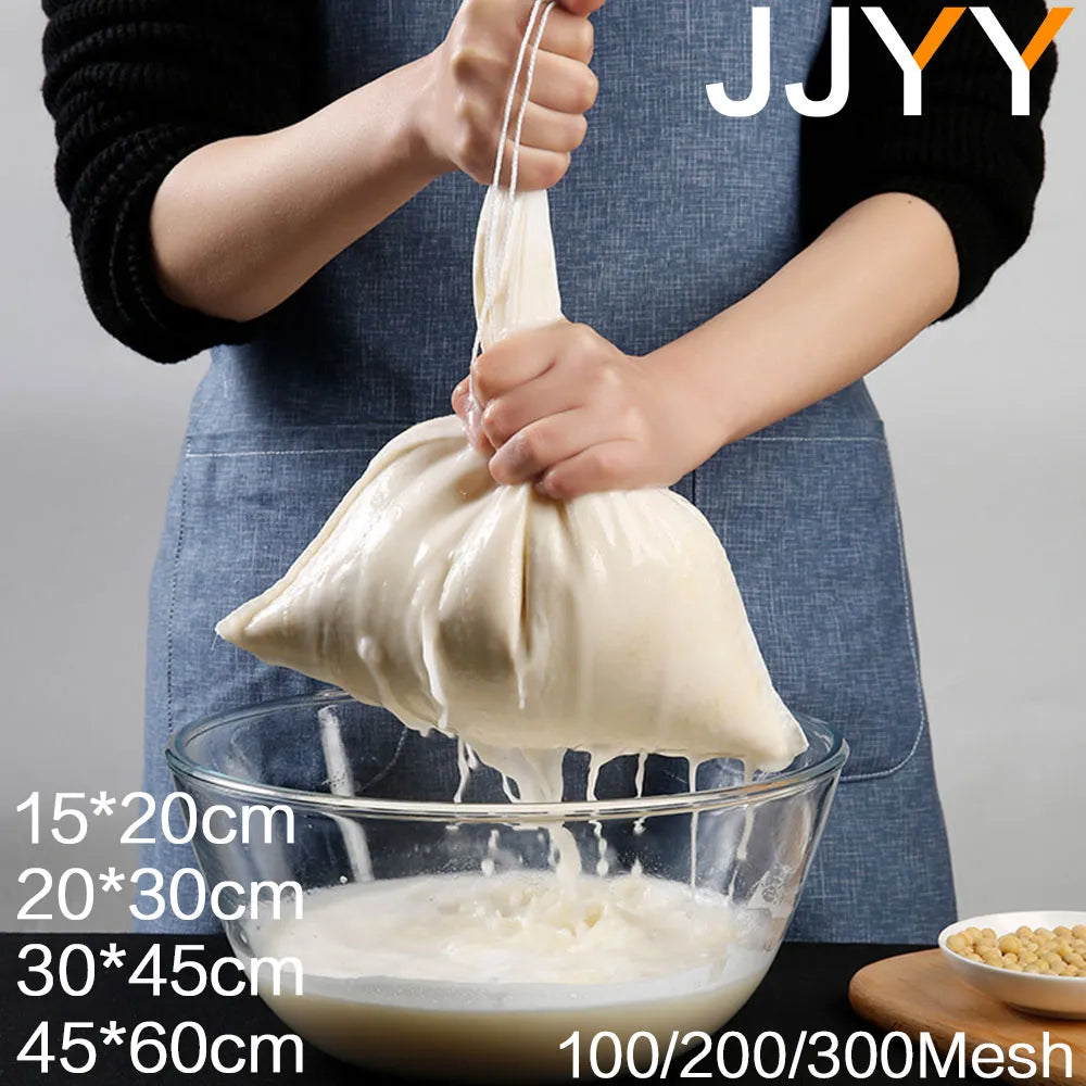 JJYY Homebrew Beer Filter Bag - Nylon Mesh Strainer for Brewing, Malt Boiling, Wort Mash, Nut Milk & Juice Filtration Tool