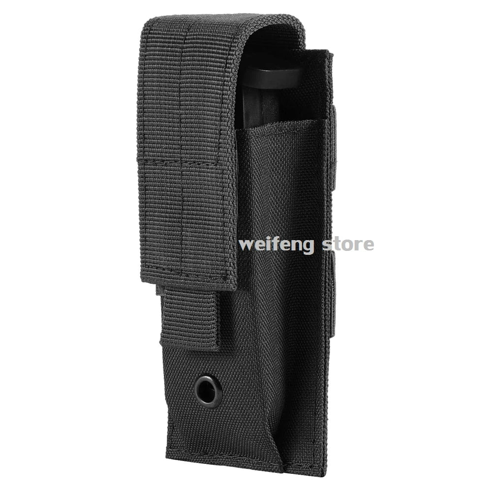 9mm Tactical Magazine Pouch - MOLLE Single & Double Mag Bag, Open-Top Pouch for Glock, M1911, 92F, Torch & Triple Bag