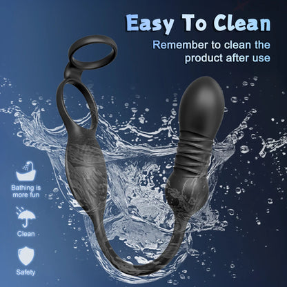 App-Controlled Male Penis Ring – Telescopic Anal Vibrator & Prostate Massager, Cock Ring Adult Sex Toy for Men