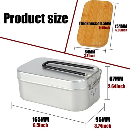 Ultralight Camping Tableware & Cookware Set - Lunch Box, Cooking Pots, Outdoor Cutlery, Picnic & Hiking Kitchen Accessories