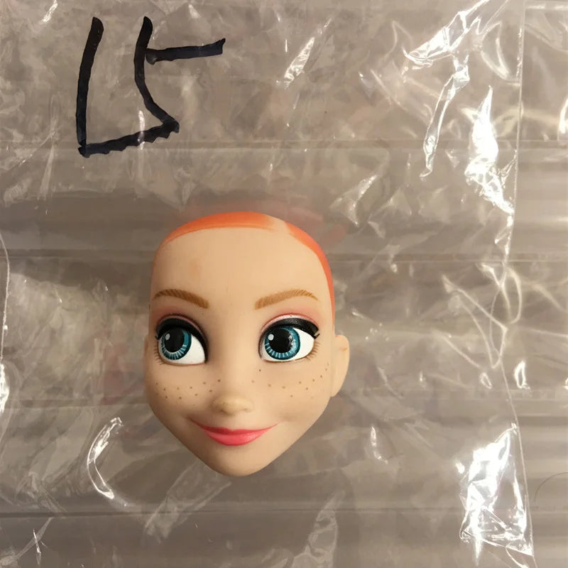 DISNEY Doll Heads – Bald Red Hair King, Queen & Alice with Makeup for DIY Dressing & Accessories