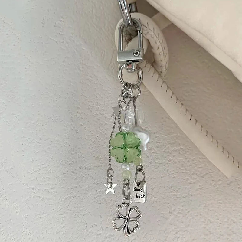 Transparent Wind Chime Keychain – Cute Kawaii Pendant for Mobile, Bag, and Home Decoration