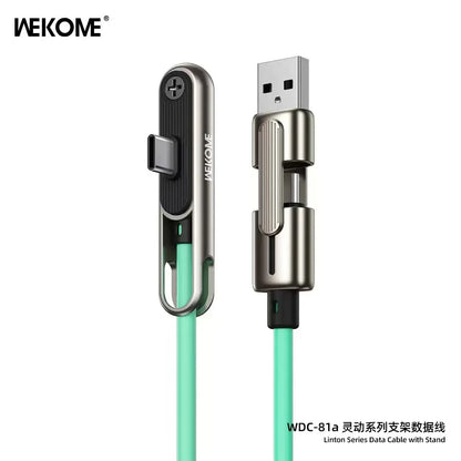 240W USB-C Charging Cable - Foldable Built-In Holder for iPhone 16/17, Samsung & Xiaomi