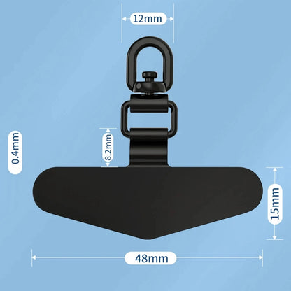 Upgraded 360° Rotatable Stainless Steel Phone Tether Tab – Metal Patch Gasket & Cellphone Lanyard Safety Connector