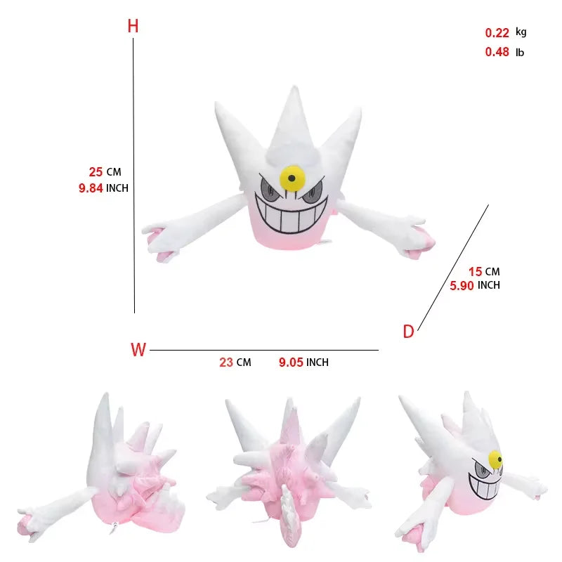 New Gengar Plush Toy – Soft Pokemon Stuffed Animal Doll, Cute Cartoon Christmas Gift