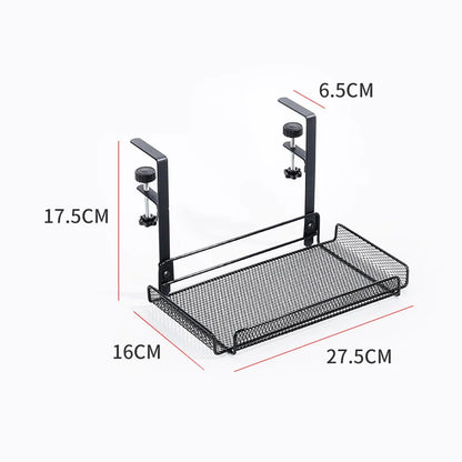 Under-Desk Cable Management Tray – No-Drill Steel Wire Organizer Rack & Storage Shelf