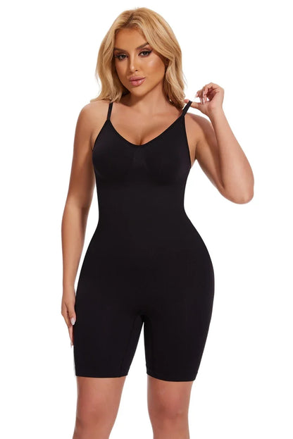 Women’s Bodysuit Shapewear Tank Top — Tummy Control Full Body Shaper with Anti-Chafing Shorts, Waist Trainer & Butt Lifter