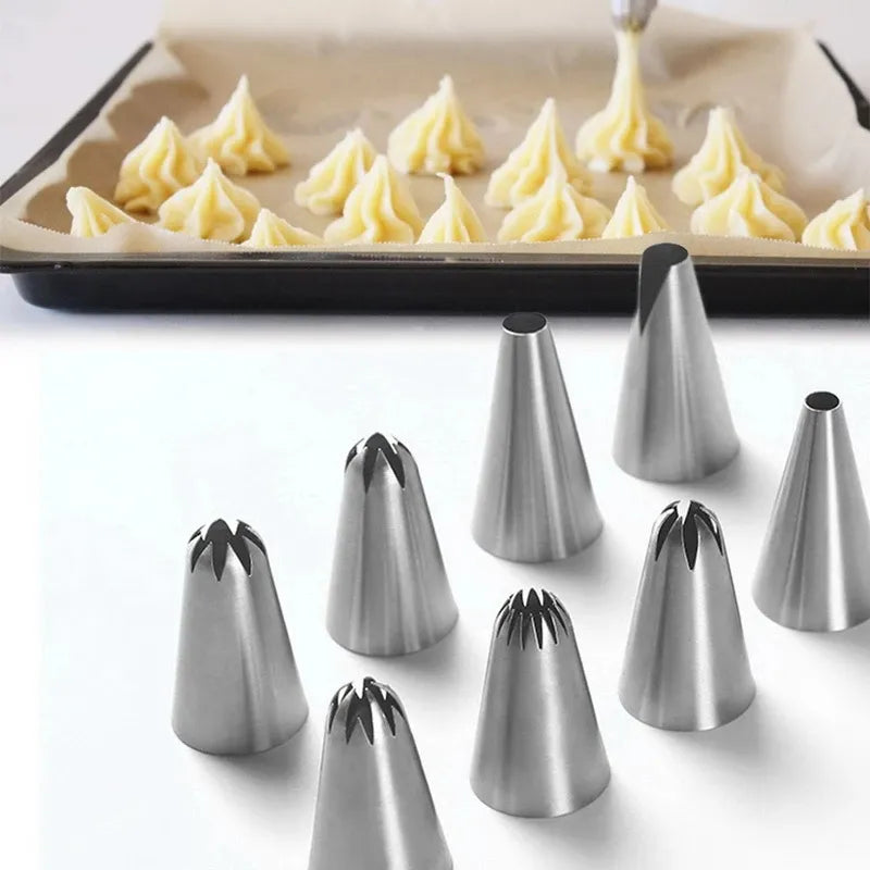 Purple Silicone Pastry Bags with Stainless Nozzles - Perfect for DIY Cake Decorating and Cream Icing