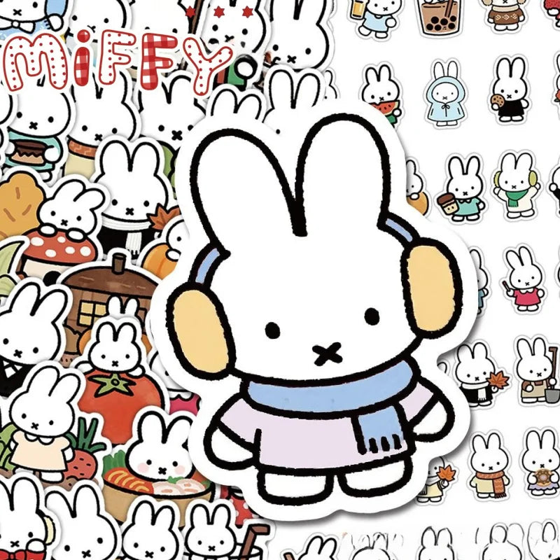 Miffy Cartoon Stickers - Cute Creative Decorative Stickers for Journals, Crafts & Personal Planners