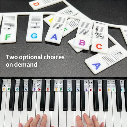 Miwayer Removable Piano Keyboard Stickers – Note Labels for 88/61 Keys, Learning Guide for Beginners