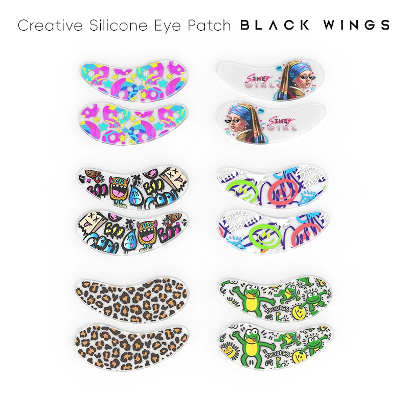 Blackwings Reusable Silicone Cooling Eye Patches – Gel Eye Mask for Dark Circles & Puffy Eyes (6 Pairs)