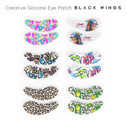 Blackwings Reusable Silicone Cooling Eye Patches – Gel Eye Mask for Dark Circles & Puffy Eyes (6 Pairs)