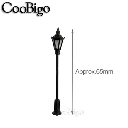10pcs Mini LED Street Lamp Set – Micro Lamppost Lights for DIY Model, Garden & Landscape Decoration
