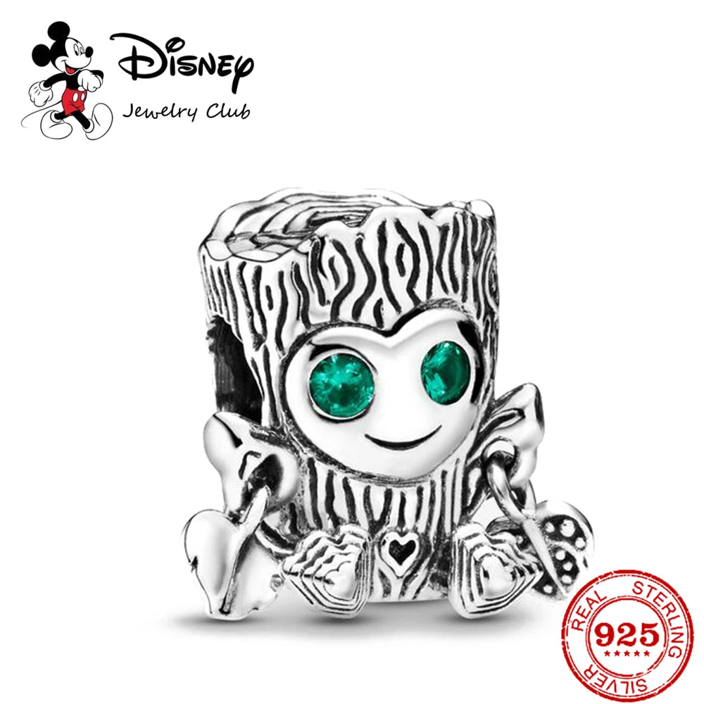 New 925 Sterling Silver Mickey Minnie Vinnie Charm – Beaded Fit for Original Pendant Bracelet, DIY Ladies Jewelry