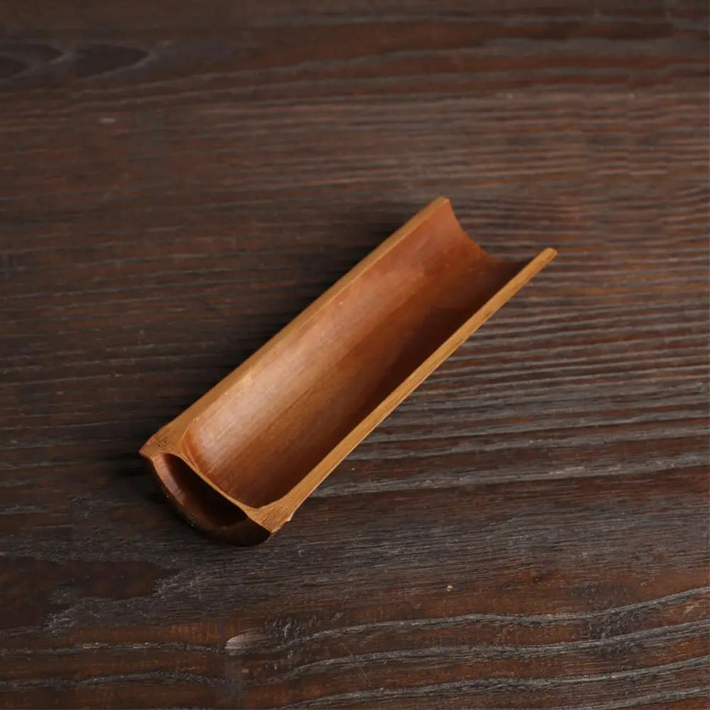 Japanese-Style Natural Bamboo Rattan Tea Scoop – Tea Shovel, Leaves Chooser, Honey & Coffee Spoon, High-Quality Holder