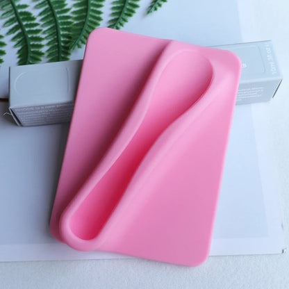 Silicone Lipstick Clip & Card Holder for Phone Case – Anti-Fall Lip Gloss Holder with Kickstand, Liquid Silicone Mobile Case