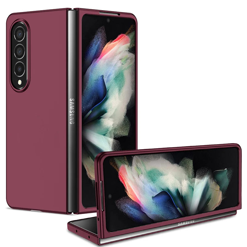 Samsung Z Fold 5/4/3/2/1 Case — Anti-Fingerprint Shockproof Full Protection Cover in Black, Green, Purple
