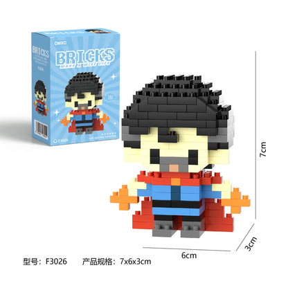 Marvel Building Block Figures - Spider-Man, Deadpool, Venom & Iron Man Cartoon Model Toys