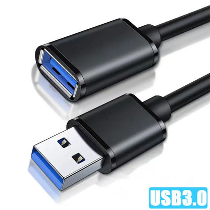 USB 3.0/2.0 Extension Cable – Male to Female High-Speed Extender for Laptop and PC