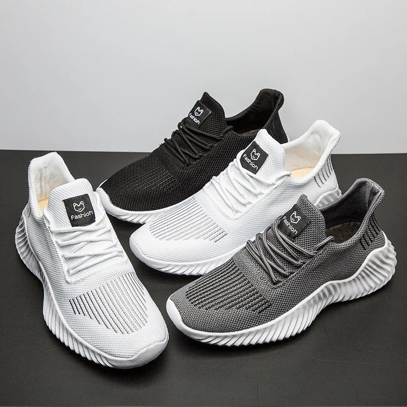 Men's White Sneakers – Casual Walking & Running Shoes, Plus Size 49, Tennis Masculino