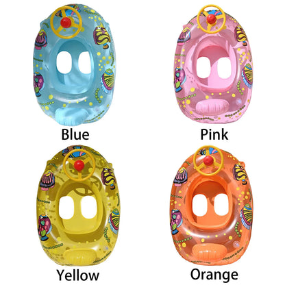 Inflatable Baby Swimming Ring – Thickened PVC Swim Float with Widened Airbag and Anti-Rollover Design for Pool and Beach Fun