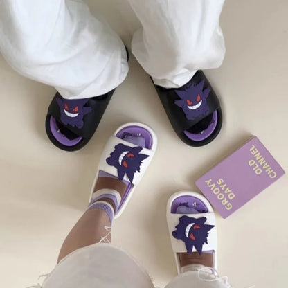Pokemon Gengar Anime Slippers — Trendy Anti-Slip EVA Slippers for Men & Women, Cool Couple Gift