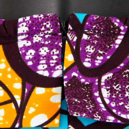 Women’s African Ankara Off-Shoulder Dress - Traditional Print Fashion Attire for Special Occasions