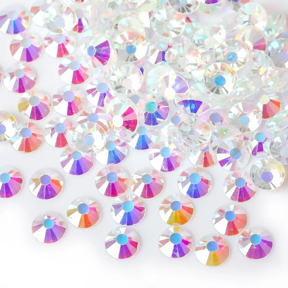 Super Glitter Crystal AB Rhinestones SS3–SS50 – Non-Hotfix Flatback Strass Stones for Nail Art, Fabric, Garment & DIY Decoration