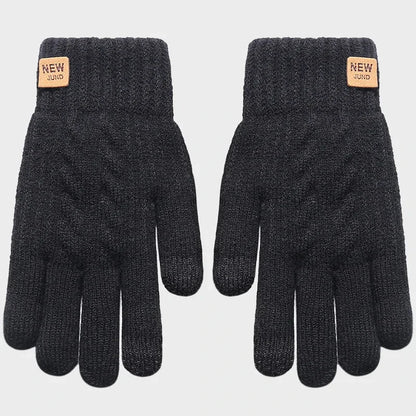 Thick Knitted Thermal Gloves - Wool Touchscreen Mittens for Men and Women, Winter Warm Driving Gloves