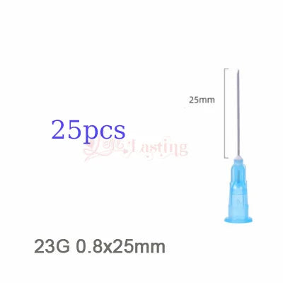 25pcs Disposable Sharp Needles (18G 25G 27G 30G 31G 32G 34G) - Sterile Stainless Steel for Hyaluronic Acid & Tattoo Use