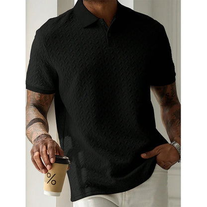 Men's Solid Color Polo Shirt - Summer Short Sleeve Breathable Streetwear Casual Top