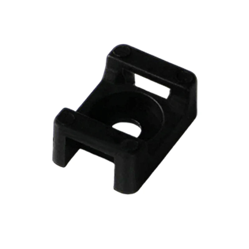 100Pcs Cable Tie Mount Base - Plastic Fixed Saddle Wire Holder for USB Charging & Data Line Winder | HC-2 HC-4 Zip Ties