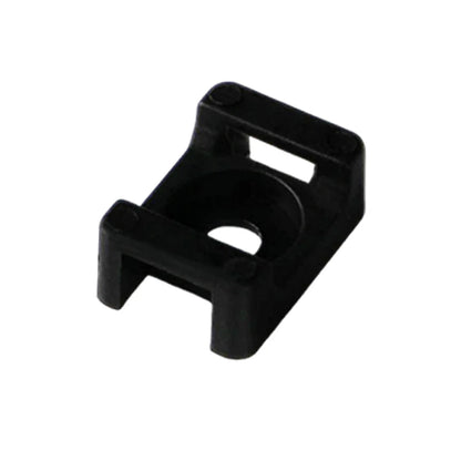 100Pcs Cable Tie Mount Base - Plastic Fixed Saddle Wire Holder for USB Charging & Data Line Winder | HC-2 HC-4 Zip Ties