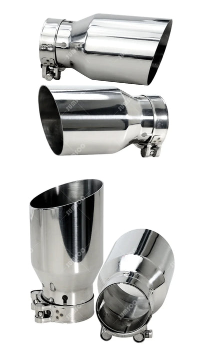Universal Stainless Steel Car Exhaust Muffler Tail Pipe — Auto Modification Accessory