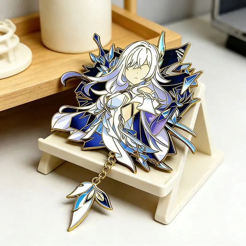 Genshin Impact Capitano Anime Pins - Cosplay Badge Brooches for Backpacks, Costumes & Fan Gifts