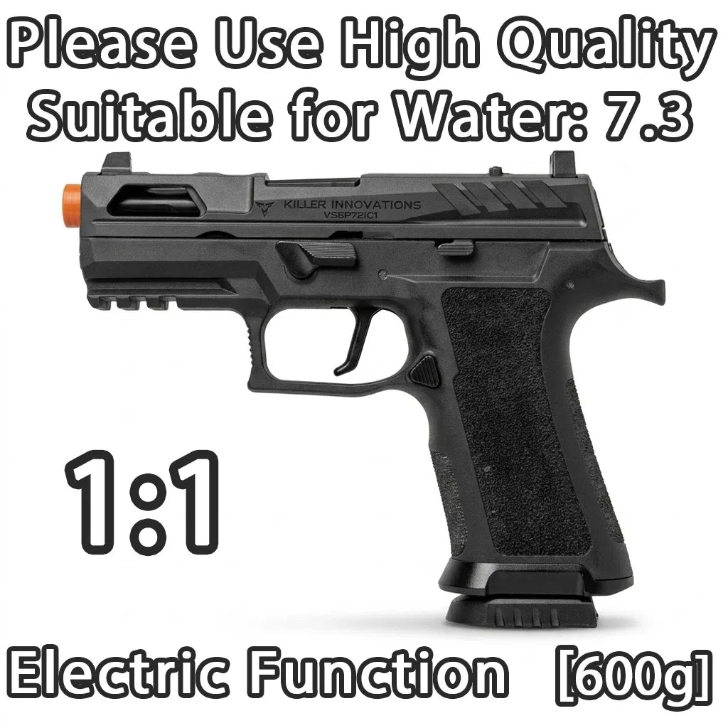 G17 Electric Toy Pistol - Nylon Frame Semi-Automatic Toy Blaster with Rechargeable Battery, Bullets Not Included