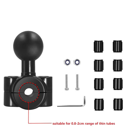 1" Ball Head Car & Motorcycle GPS Holder Mount – 10mm Base for GoPro, Yi, Insta360 & Phone Accessories