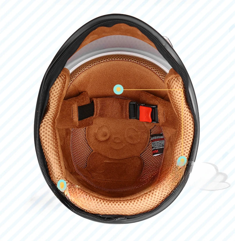 Children's Motorcycle Helmet - Boys & Girls Safety Half Helmet for Summer, Scooter & Bike Accessories for Kids