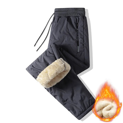 Men's Thermal Fleece Sweatpants - Thick Plush Winter Windproof Casual Pants