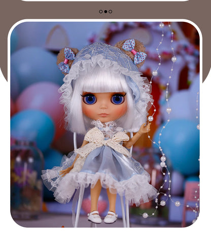ICY DBS Blythe Doll – Tan Skin Matte Face with Eyebrows, 1/6 BJD Joint Body, Anime Christmas Gift