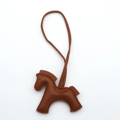 Fashion Horse Keychain - PU Leather Horse Charm for Car Keys, Handbags & Gifts