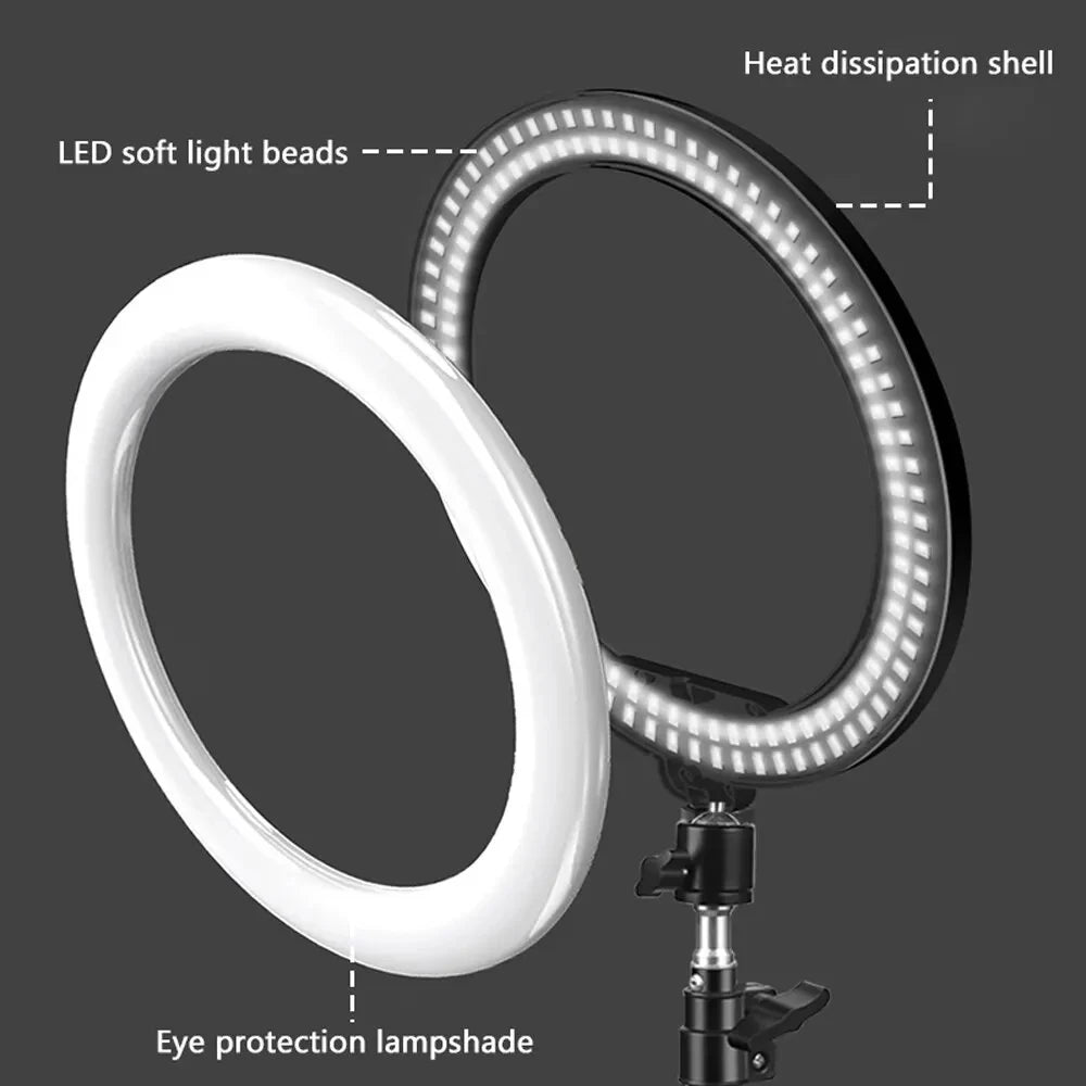 10-inch 26cm LED Selfie Ring Light – Photography Fill Lighting for Video Recording, Live Broadcast & Selfie Lamp
