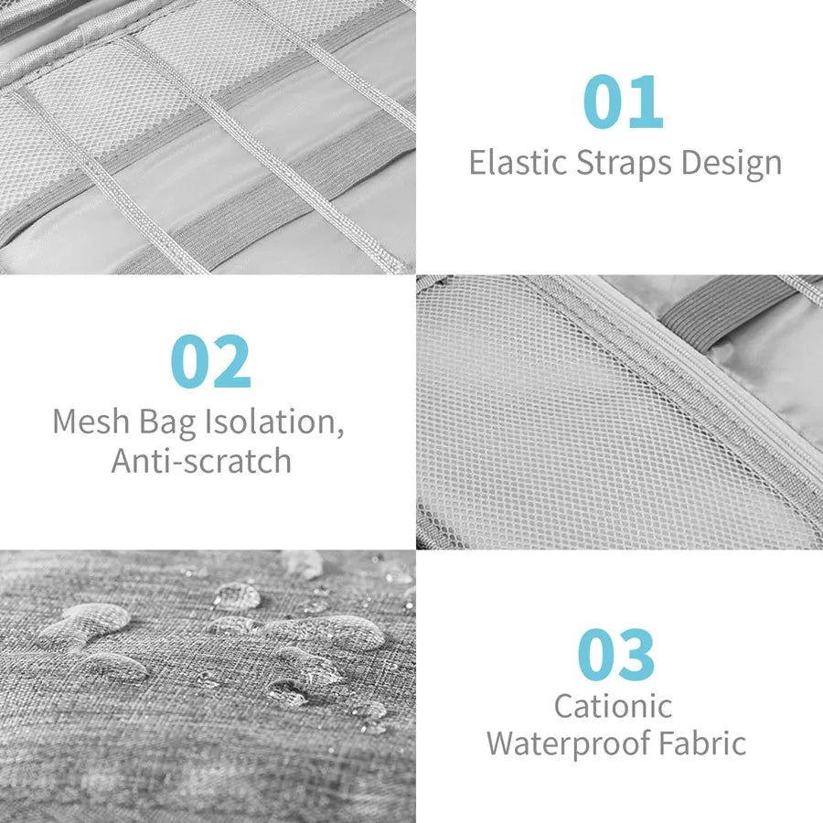 Portable Digital Storage Bag – Waterproof USB Cable Organizer Pouch for Electronics & Accessories