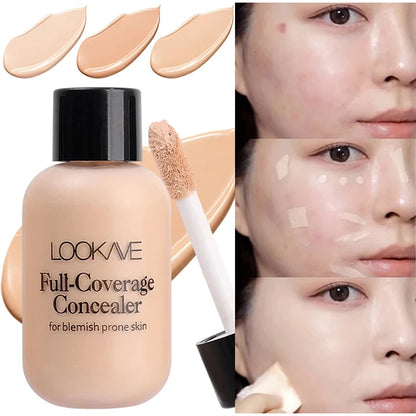 Full Coverage Liquid Concealer Cream – 12ml Waterproof Dark Circles & Face Foundation Makeup Base