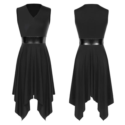 Women's Praise Dance Dress - Modern Liturgical Church Choir Costume with Irregular Hem for Ballet & Contemporary Dance