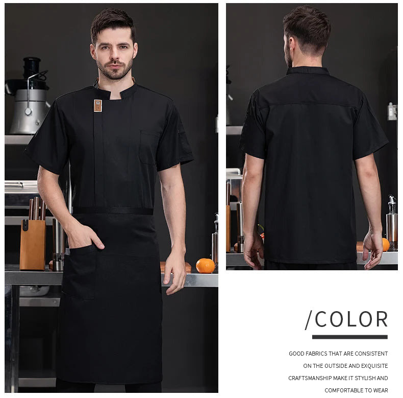 Unisex Chef Jacket – Summer Kitchen Shirt for Hotel, Restaurant, Bakery, Catering, and Cooking Uniforms