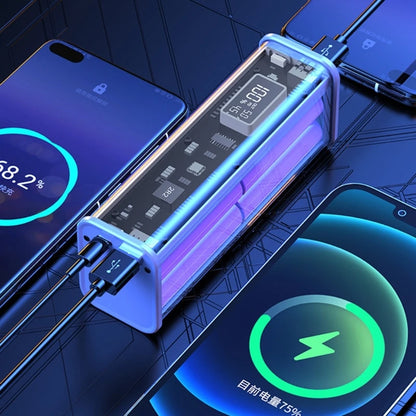 Professional 22.5W DIY Battery Charger Case – PD Fast Charging Box for 8PCS 18650 Polymer 20000mAh Battery