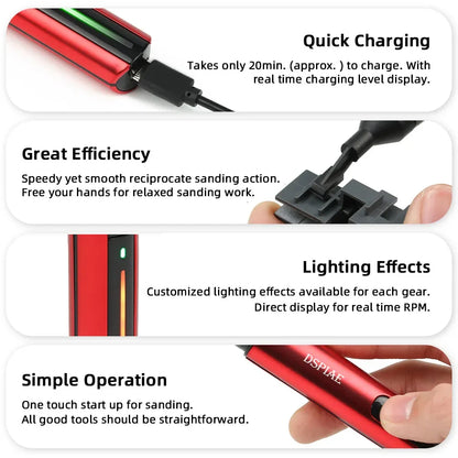 DSPIAE ES-A Reciprocating Sander – Electric Grinding Pen for DIY Plastic & Military Model Sanding, Craft Tool
